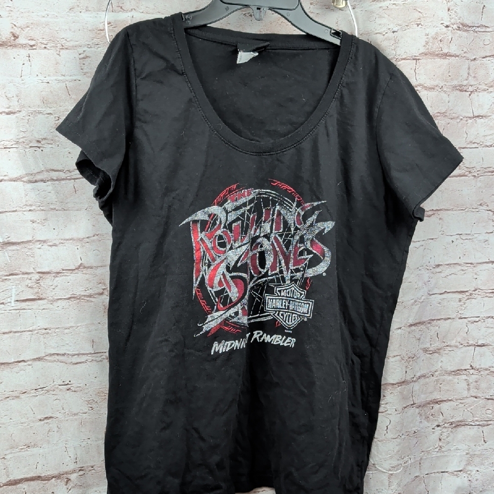 Harley-Davidson Black Rolling Stones Women's Tee XL